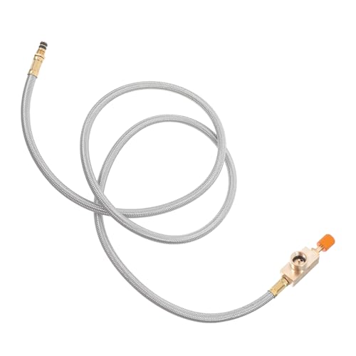 AKOOSY Camping Gaskocher Verlängerungsschlauch Edelstahl Outdoor Gas Adapter Schlauch für Holzofen Gasflaschenverlängerung Sicherer Leichter Anschluss für Herd Heizung und Feuerstelle von AKOOSY