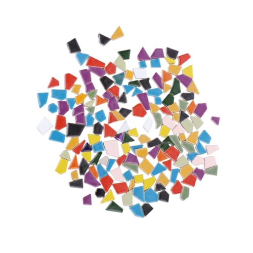 AKOOSY DIY Mosaiksteine Bunte Unregelmäßige Keramik Kristallglasstücke für Basteln Handgemacht Dekoration Foto Rahmen Blumen Vasen Kunstprojekte von AKOOSY