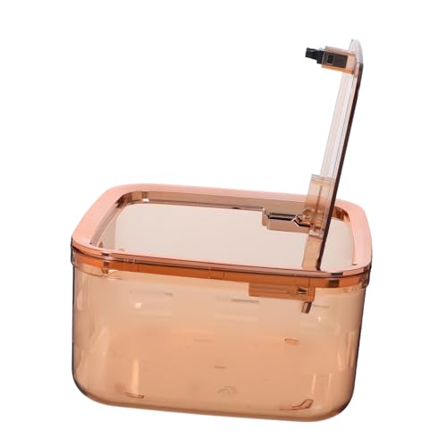 AKOOSY Desktop-mülleimer Mini-mülleimer Für Den Schreibtisch Schreibtischmüll Küchenmüll Mit Deckel Für Das Zimmer Kleine Müll Mit Deckel Plastik Hellbraun von AKOOSY