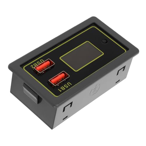 AKOOSY Digitales Auto-batterie-voltmeter mit Usb-multiprotokoll-schnellladung Voltmeter Anzeige Portabler Batteriezustandsmonitor für Pkw und Motorräder von AKOOSY