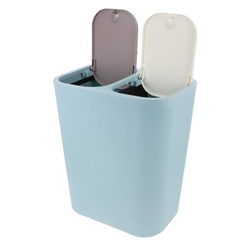 AKOOSY Doppelfach Mülleimer mit Deckel Küchenabfalleimer für Trockenen und Nassen Abfall Stabiler Kunststoff Geruchsdicht Platzsparend für Recycling und Mülltrennung Zuhause AKOOSY Doppelfach Mülleimer mit Deckel Küchenabfalleimer für Trockenen und Nassen Abfall Stabiler Kunststoff Geruchsdicht Platzsparend für Recycling und Mülltrennung Zuhause von AKOOSY