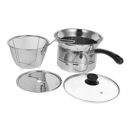 AKOOSY Edelstahl Multifunktions Topf mit Korbeinsatz Sicherer Griff zum Frittieren Dämpfen und Kochen Spülmaschinenfest Wiederverwendbar für Gemüse Fisch Pommes und AKOOSY Edelstahl Multifunktions Topf mit Korbeinsatz Sicherer Griff zum Frittieren Dämpfen und Kochen Spülmaschinenfest Wiederverwendbar für Gemüse Fisch Pommes und von AKOOSY