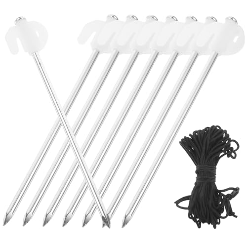 AKOOSY Fluoreszierendes Zelthering Robust Langlebig für Hartboden Outdoor Camping Personen Schwarzer Abspannseile Geeignet als Sand und Rasenanker zur Sicheren Zeltbefestigung von AKOOSY