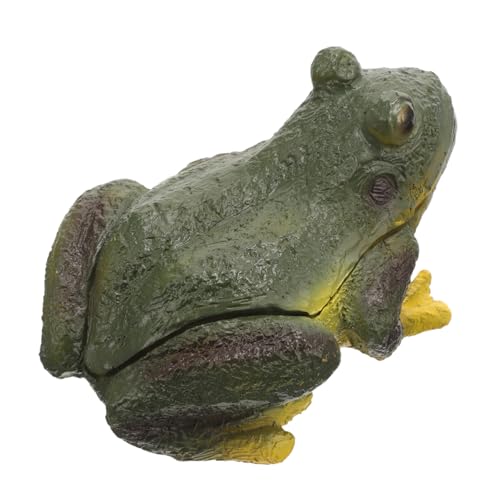 AKOOSY Frosch Schlüsselversteck Garten Dekor Täuschend Echt Schlüsselbox Versteck für Haus Schlüssel Aufbewahrungsbox für Außenbereich Key Hider Kunststoffbox mit Deckel von AKOOSY