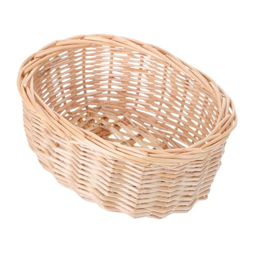 AKOOSY Geflochtener Brotkorb Oval aus Seegras Leichter Aufbewahrungskorb für Brot Brötchen Obst und Snacks Multifunktionales Küchen organizer für Picknick und Haushalt von AKOOSY