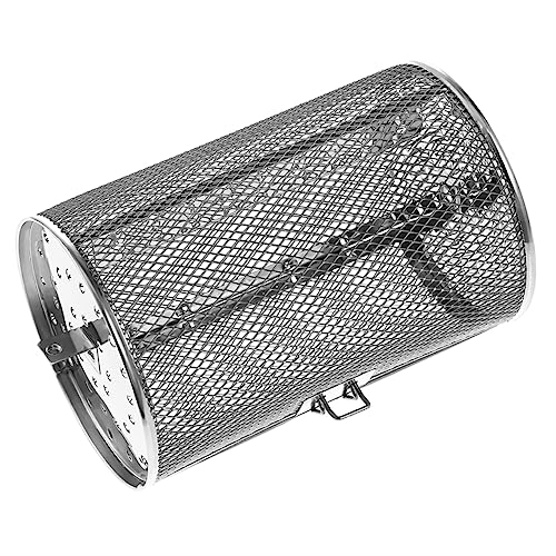 AKOOSY Grill Rotisserie Korb Grillkorb für Luftfritteuse und Backofen Geeignet für Gemüse Nüsse und mit Einzigartigem Türdesign und Drehspieß von AKOOSY