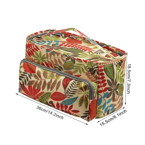 AKOOSY Große Quadratische Sticktasche mit Schulterriemen Robuste Aufbewahrungstasche für Stickzubehör Tragbarer Organizer für Handarbeitsprojekte Wasserabweisend und Reißverschlossen für von AKOOSY