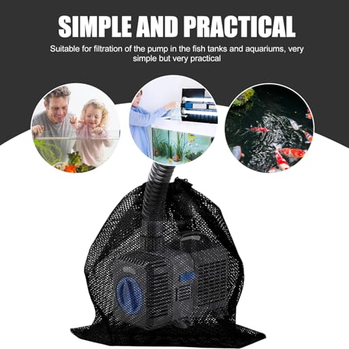 AKOOSY Großer Teichpumpen filterbeutel mit Kordelzug Feines Nylongewebe Netzbeutel zur Pumpe Absperrung Schützt Gartenteich Schwimmbadpumpen vor Verschmutzung und Langlebig von AKOOSY