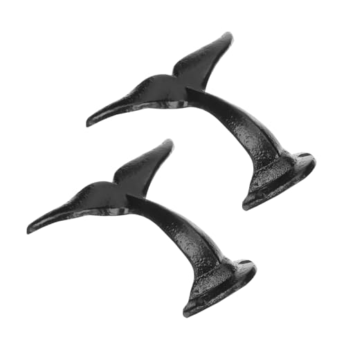 AKOOSY Gusseiserne Wandhaken Walflossen design Kompakte Langlebige Kleider Handtuchhalter für Outdoor und Badezimmer Platzsparend Robust Einfache Wandmontage von AKOOSY
