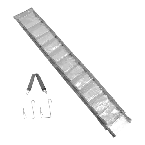 AKOOSY Hängender Kleiderorganizer Fächer aus Robustem Oxford mit Haken Platzsparender Aufbewahrungsbeutel für Yogakleidung Handtücher Shirts Graue Multifunktions hängetasche von AKOOSY