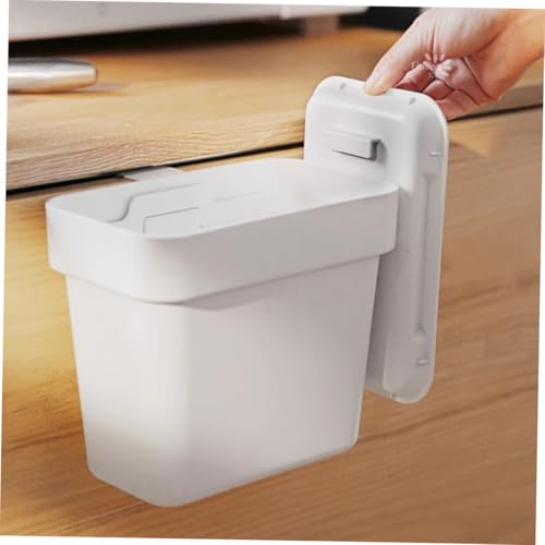AKOOSY Hängender Kleiner Mülleimer mit Deckel für Küchenschrank Platzsparender Vielseitig für Bad Schlafzimmer Büro und Camping Geeignet Kompakte Mülltonne zum Aufhängen von AKOOSY