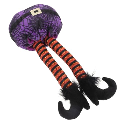 AKOOSY Halloween Deko Upside Down Elf Beine Dekofigur mit Biegsamen Draht Wetterfest für Innen Außen Langlebiges und PP Baumwollmaterial Gruselige Partydeko für Garten Wohnzimmer von AKOOSY