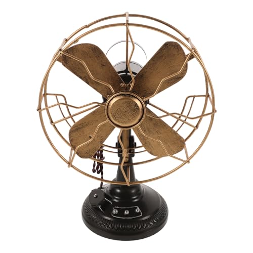 AKOOSY Handgefertigtes Vintage Tischventilator Modell aus Retro Dekoration für Wohnzimmer Langlebige Kreative Metallornamente Geeignet als Stilvolles Kaffeehaus Dekoaccessoire AKOOSY Handgefertigtes Vintage Tischventilator Modell aus Retro Dekoration für Wohnzimmer Langlebige Kreative Metallornamente Geeignet als Stilvolles Kaffeehaus Dekoaccessoire von AKOOSY