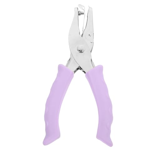 AKOOSY Handlicher Einzelloch locher Robuster Handstanzer für Papierbasteln Ticketprüfung Ordnermarkierung Tragbares Stanzwerkzeug für Schule Büro und DIY projekte Lila von AKOOSY