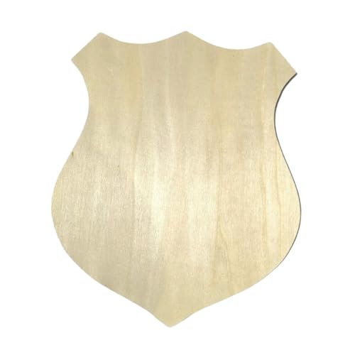 AKOOSY Unvollendetes Holzschild Im Design Eines Polizeiabzeichens Holz-plakette Für Diy-dekoration Und Kreative Kunstprojekte Robustes Und Langlebiges Material Als Für Bekannte von AKOOSY