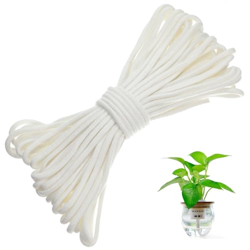 AKOOSY Hydrophile Baumwoll Hydroponik Schnur Selbstbewässerndes DIY Bewässerungsseil für Zimmerpflanzen Übertopf Pflanzenpflege Urlaubsbewässerung von AKOOSY