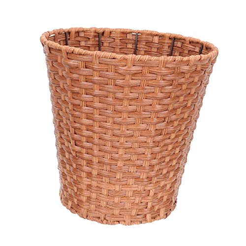 AKOOSY Imitation Rattan Woven Aufbewahrungseimer Robuster Kunststoff Mülleimer für Küche und Bad Leicht und Vielseitig Einsetzbar von AKOOSY