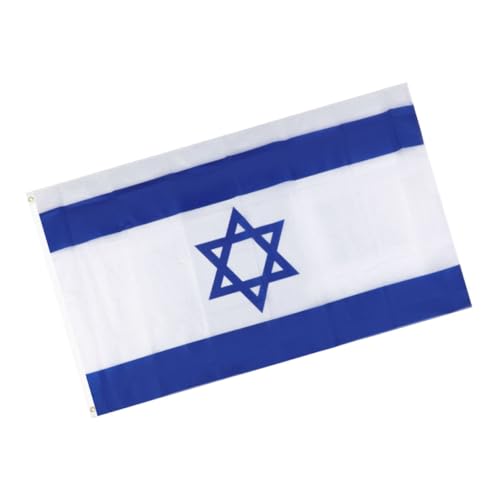 AKOOSY Israel Flagge Polyester Wetterfest Langlebig Lebendige Farben Wiederverwendbar für Party Dekoration Sport und Heimgebrauch von AKOOSY