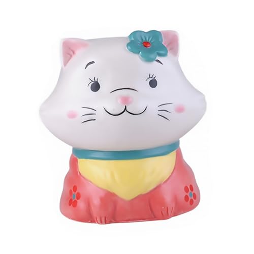 AKOOSY Keramik Essstäbchenhalter Katze Design Cartoon Küchenutensilienbehälter Kompakt und Leicht für Essstäbchen Löffel Gabeln Platzsparend Dekorativer Organizer für Küchentheke von AKOOSY