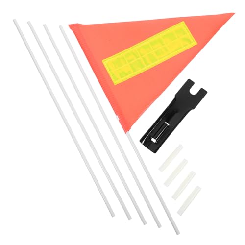 AKOOSY Kinderfahrrad Sicherheitsflagge mit Robustem Abnehmbarem Fiberglasstab Hohe Sichtbarkeit Reißfest Einfach zu Montieren und Entfernen für Beim Radfahren von AKOOSY