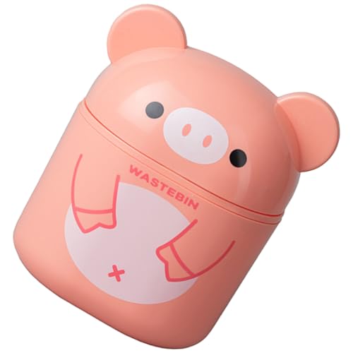 AKOOSY Kleiner Tischmülleimer mit Deckel aus Robustem PP Platzsparender Stilvoller Mini abfalleimer für Schlafzimmer Büro Wohnzimmer Praktischer Geruchsdichter Desktop mülleimer von AKOOSY