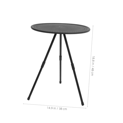 AKOOSY Kompakter Camping Klapptisch Klein Rund Faltbar Höhenverstellbar Robust Tragbar Vielseitig für Picknick Grillen Strand und Outdoor Aktivitäten von AKOOSY