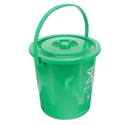 AKOOSY Küchenkompostbehälter mit Deckel und Filter Kunststoff Biomülleimer für Küche Tragbarer Bioabfallbehälter mit Tragegriff Trocken Feucht Trennung Kompakt für Arbeitsplatte und von AKOOSY