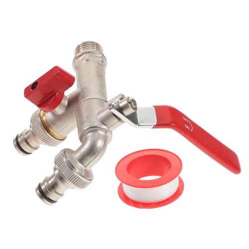 AKOOSY Messing Doppel Wasserhahn Grobgewinde Rostfrei Ergonomischer Doppel Auslauf Waschmaschinen Zubehör Garten Einfacher Einbau Robuster Geräteventil für Küche und Außenbereich AKOOSY Messing Doppel Wasserhahn Grobgewinde Rostfrei Ergonomischer Doppel Auslauf Waschmaschinen Zubehör Garten Einfacher Einbau Robuster Geräteventil für Küche und Außenbereich von AKOOSY