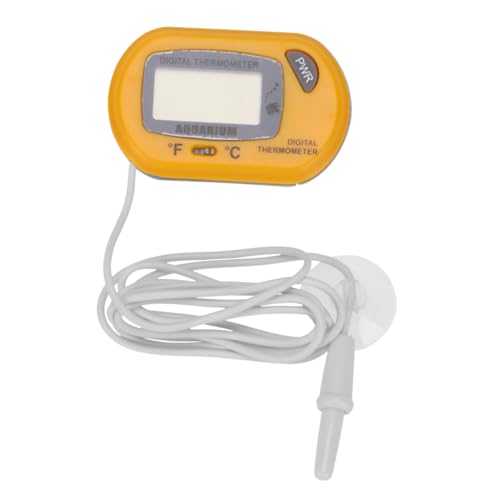 AKOOSY Mini Aquarium Thermometer Digital mit Hoher Präzision Handlich für Fischbecken Temperaturmessung Gelb für Enge Stellen und Sowie Außenbereiche AKOOSY Mini Aquarium Thermometer Digital mit Hoher Präzision Handlich für Fischbecken Temperaturmessung Gelb für Enge Stellen und Sowie Außenbereiche von AKOOSY