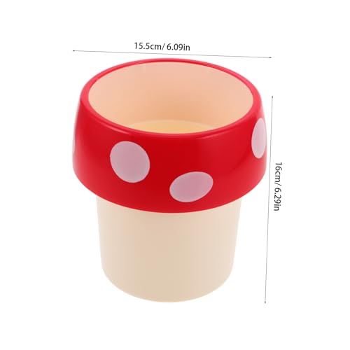 AKOOSY Mini Desktop Müllbehälter Pilzform Offener Kleiner Schreibtisch Abfallbehälter Platzsparender Stabiler Schreibtischmülleimer für Büro Kinderzimmer Zuhause Stifthalter und von AKOOSY