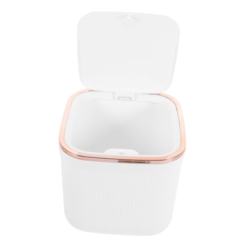 AKOOSY Mini Desktop Mülleimer mit Deckel Kompakter Tischabfalleimer für Büro und Zuhause Kleiner Abfallkorb Platzsparender Mini Tischmülleimer für Schreibtisch und Nachttisch von AKOOSY