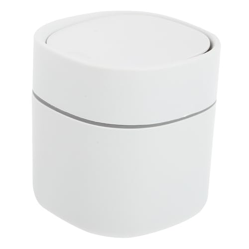 AKOOSY Mini Desktop Mülleimer mit Federverschluss Weiß Kompakter Haushalt Abfallbehälter für Büro Tisch und Wohnzimmer Vielseitiger Papierkorb und Aufbewahrungsbox AKOOSY Mini Desktop Mülleimer mit Federverschluss Weiß Kompakter Haushalt Abfallbehälter für Büro Tisch und Wohnzimmer Vielseitiger Papierkorb und Aufbewahrungsbox von AKOOSY