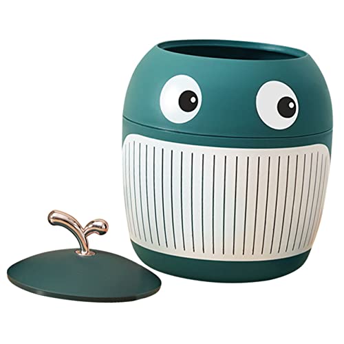 AKOOSY Mini Mülleimer für Schreibtisch Niedlicher Walförmiger Abfalleimer Peacock Kompaktes Design für Büro und Zuhause für Tische und Arbeitsplatten von AKOOSY