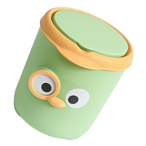 AKOOSY Mini Tischabfalleimer mit Deckel Süßer Tragbarer Mülleimer für Schreibtisch Schlafzimmer und Büro aus Robustem Material zur Aufbewahrung von Abfällen und Kleinteilen Platzsparend von AKOOSY