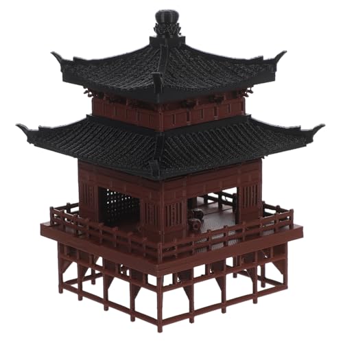 AKOOSY Miniatur Asiatisches Pavillon Modell Kunststoff Robust Realistische Alte Architektur Tisch Dekoration Für Aquarium Bonsai Terrarium Kleine Landschaft Ornamente von AKOOSY
