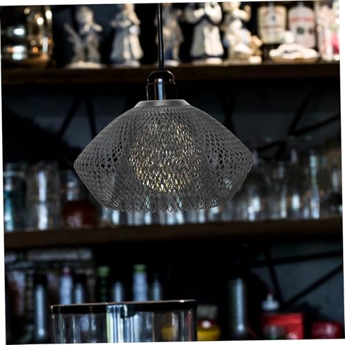 AKOOSY Moderner Lampenschirm Hohl Gestaltet Langlebige Eisenleuchte Abdeckung Dekorativer Kronleuchter Lampenschirm für Wohnzimmer Esszimmer Pendelleuchte Eleganter Retro Stil Vielseitig von AKOOSY