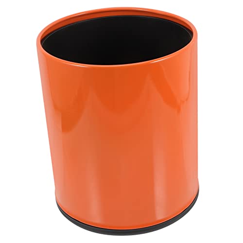 AKOOSY Mülleimer Orange Moderner Abfalleimer aus Kunststoff für Badezimmer Büro und Haushalt Einfach zu Reinigen mit Großem Öffnungsdesign für von AKOOSY