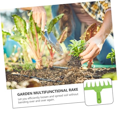 AKOOSY Multifunktionaler Gartenrechen Handkultivator Bodenlockerungsgerät für Unkrautentfernung Pflanzpflege Grün AKOOSY Multifunktionaler Gartenrechen Handkultivator Bodenlockerungsgerät für Unkrautentfernung Pflanzpflege Grün von AKOOSY
