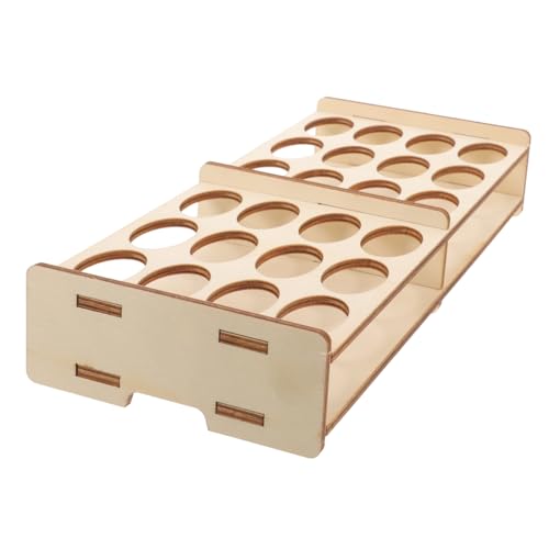 AKOOSY Natürliches Holz Acrylfarben Halter Mehrfachloch Organizer Robust Langlebig Platzsparend Für Künstler Zuhause Büro Malraum von AKOOSY
