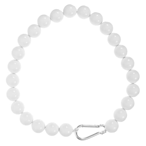 AKOOSY PVC Beaded Flagpole Retainer Ring Fahnenmast Befestigung Winddicht Robuster Halter Für Verschiedene Fahnenstangen Mit Weißen Perlen Zur Flaggenfixierung Und Vielseitiger Nutzung von AKOOSY
