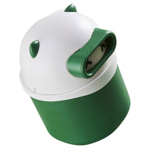AKOOSY Panda Tischabfalleimer mit Deckel Kreativer Desktop Mülleimer aus Robustem Geruchsreduzierend Tragbar für Büro Zuhause Hotel Mini Desktop Papierkorb von AKOOSY