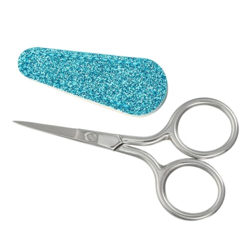 AKOOSY Präzise Stickschere aus Edelstahl mit Ergonomischem Griff Leicht und Robust für Handarbeiten für Nähen Sticken und Basteln Inklusive Schützender Pu hülle Komfortabel für Anfänger von AKOOSY
