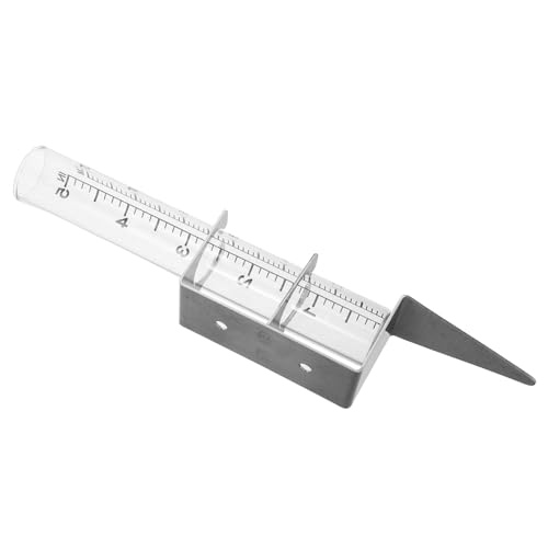 AKOOSY Präziser Regenmesser mit Edelstahlhalterung Transparentes Glasrohr Wetterfest für Garten Balkon und Außenbereich Stabiler Regenmesser für Zaunmontage Zuverlässige von AKOOSY