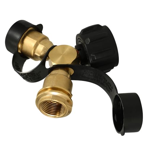 AKOOSY Propangas Verteiler Y Adapter aus Kompatibel mit Pol Anschlüssen für Heizung Flamme Grill und Camping Einfache Installation Sichere Abdichtung Langlebiger Tank Tee Connector von AKOOSY