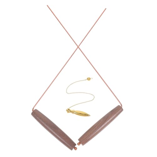 AKOOSY Reines Kupfer Wünschelruten mit Pendel Vielseitiges Radiästhesie Werkzeug für Spirituelle Nutzung Wassersuche Langlebig Leicht Transportierbar für Archäologie und von AKOOSY