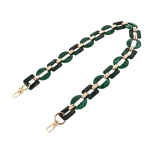 AKOOSY Retro Resin Taschenkette Grün Abnehmbare Vintage Handtaschen Ersatzkette Leichtes DIY Purse Decor mit Haken Vielseitiger Schulterriemen für Damen Handtaschen von AKOOSY