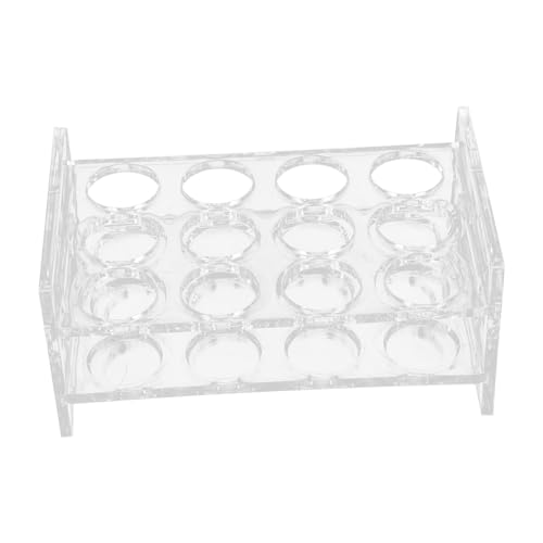 AKOOSY Schnapsglashalter Rund Transparent Reihen Fächer Shotglashalter Barregal Getränkebecher Display Leicht Tragbar Robust Langlebig von AKOOSY