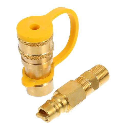 AKOOSY Schnellkupplung aus Messing Langlebiger Gas Schlauchverbinder für Grill und Gasofen Wiederverwendbar Vielseitig Einsetzbar für Gasgrill und Tankgeräte von AKOOSY