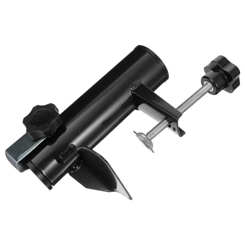 AKOOSY Schwarze Sonnenschirm Klammer aus Langlebigem Material Verstellbare Schraubbefestigung für Terrassen und Garten Schirme Einsetzbar zum Stabilen Fixieren an Zäunen Booten und von AKOOSY