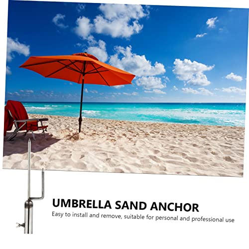 AKOOSY Sonnenschirmständer mit Sandanker Stabiler Gartenschirmhalter für Strand Camping und Garten Wetterfester Parasol Spike Windbeständig und Installieren von AKOOSY